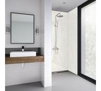 Splashwall Laminate Mdf Bathroom & Wet Room Panel (H)2420mm (W)1200mm - Gloss White Reflex