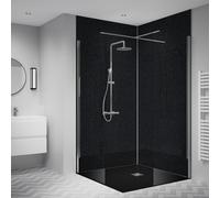 Splashwall Laminate Mdf Tongue & Groove Bathroom & Wet Room Panel (H)2420mm (W)585mm - Gloss Moon Dust