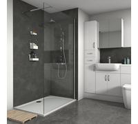 Splashwall Laminate Mdf Tongue & Groove Bathroom & Wet Room Panel (H)2420mm (W)585mm - Matt Cornish Slate