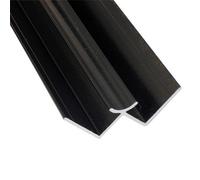 Splashwall Laminate Panel Internal Corner Joint (L)2420mm (T)10mm - Black