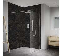 Splashwall Laminate Tongue & Groove Bathroom & Wet Room Decorative Panel (H)2420mm (W)600mm - Matt Cosmos Stone Effect