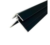 Splashwall Panel External Corner Joint (L)2440mm (W)31mm (T)4mm - Matt Black