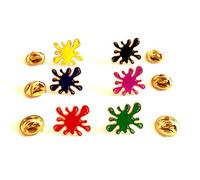 Splat, Art paint splatter Lapel Pin Badges (Purple)