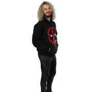 Splat Face Cotton Hoodie Deadpool Black L