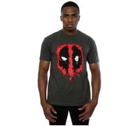 Splat Face Cotton T-Shirt Deadpool Mid Grey XL