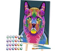 Splat Planet Cat Paint By Numbers Art Kit Splat Planet Multicolor