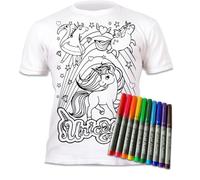 Splat Planet Colour-in Unicorn T-Shirt with 10 Non-Toxic Washable Magic Pens - Colour Your Own, Colour-in and Wash Out T-Shirt (UK, Age, 2 Years, 3 Years, Regular, White)