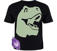 Splat Planet - Dinosaur Magic Creative Glow in The Dark T-Shirt with UV Glow Pen Torch for Kids (5-6 Years) Black