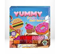 Splat Planet Yummy Food Themed Pixel Art Melty Bead kit Fuse Beads for Kids Craft Art kit (Yummy)