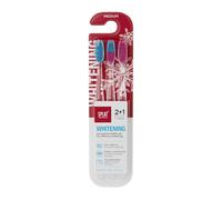 Splat Whitening Toothbrush | Rounded Rubber Coated Bristles | Pack of 3