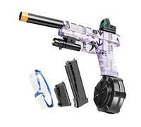 Splatter Ball Gun Automatic, Gel Ball Blaster Gun Full-auto and semi-auto with Goggles, Long Range Blowback Pistol for Shooting Team Games Outdoor Activities Ages 8+