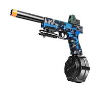 Splatter Ball Gun Automatic, Gel Ball Blaster Gun Full-auto and semi-auto with Goggles, Long Range Blowback Pistol for Shooting Team Games Outdoor Activities Ages 6+ (Dark Blue)