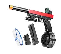 Splatter Ball Gun Automatic, Gel Ball Blaster Gun Full-auto and semi-auto with Goggles, Long Range Blowback Pistol for Shooting Team Games Outdoor Activities Ages 8+