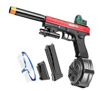 Splatter Ball Gun Automatic, Gel Ball Blaster Gun Full-auto and semi-auto with Goggles, Long Range Blowback Pistol for Shooting Team Games Outdoor Activities Ages 8+