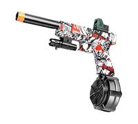 Splatter Ball Gun Automatic, Gel Ball Blaster Gun Full-auto and semi-auto with Goggles, Long Range Blowback Pistol for Shooting Team Games Outdoor Activities Ages 6+ (Camouflage red)