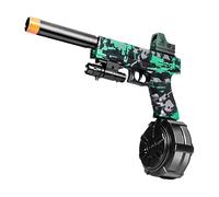 Splatter Ball Gun Automatic, Gel Ball Blaster Gun Full-auto and semi-auto with Goggles, Long Range Blowback Pistol for Shooting Team Games Outdoor Activities Ages 6+ (Green)