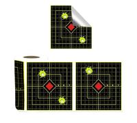 Splatter Burst Range Targets | 100X Splatter Target Stickers | 6 Inch Splatter Goal Easily See Your Shots Burst Bright Fluorescent Yellow for Training