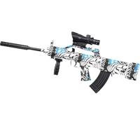 Splatter Gel Ball Blaster Gun Automatic, Full-auto and semi-auto with 20000+ Ammo and Goggles, Electric Long Range Toy Gun for Shooting Team Games Outdoor Activities Ages 12+-Blue (Camo Blue)