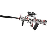 Splatter Gel Ball Blaster Gun Automatic, Full-auto and semi-auto with 20000+ Ammo and Goggles, Electric Long Range Toy Gun for Shooting Team Games Outdoor Activities Ages 12+ (red camouflage)