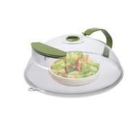 Splatter Guard Colander - Microwave food cover, ventilated, multi-function cooking lid, strong construction with easy cleaning function