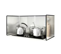 Splatter Guard, Foldable Kitchen Oil Splash Anti Splatter Shield Guard Stainless Steel Splatter Screen Nonstick Splashback For Frying Pan Wall Hob Grease, Silver