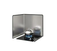 Splatter Guard Splash Back, Foldable Stainless Steel Kitchen Anti Splatter Shield Splatter Screen for Frying Pan Wall Hob Grease (50 * 50cm)