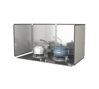 Splatter Guard Splash Back, Foldable Stainless Steel Kitchen Anti Splatter Shield Splatter Screen for Frying Pan Wall Hob Grease (40 * 80 * 40cm)