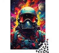 Splatter Paint Astronaut Adult Jigsaws 1000 Pieces Recycled Paper Pop Art SpacePuzzle for Adults And Age 12 Years Up Jigsaw Puzzle Educational Game Challenge Home Activity Great Gift 70x50cm/1000pcs