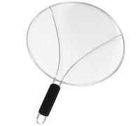 Splatter Screen for Frying Pan, 11.4 Inch Frying Pan Splatter Guard, Stainless Steel Splatter Guard with Resting Feet, Stops 99% of Hot Oil Splash - Protects Skin from Burns for Cooking & Frying