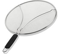 Splatter Screen for Frying Pan - 11.5 Inch Stainless Steel Grease Splatter Guard - Cover Oil Splash When Sizzling Bacon, Cooking Fried Chicken or Popcorn