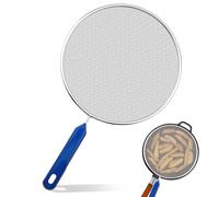 Splatter Screen for Frying Pan - 8.3’’ Stainless Steel Grease Splatter Guard with Grip Handle- Ultra Fine Mesh Cover Oil Splash when Sizzling Bacon, Cooking Fried Chicken or Popcorn