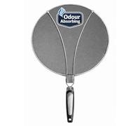 Splatter Screen for Frying Pan, Grease Splatter Guard with Carbon Odour Filter, 29cm Fine Mesh Oil Splash Guard with Folding Handle, Fits Frying Pans up to 28cm