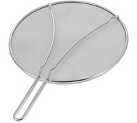 Splatter Screen for Frying Pan Metal Grease Splatter Guard, Non-Stick Extra Fine Mesh Weave for Cooking & Frying Silver 33cm