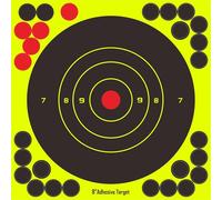 Splatter Shooting Targets, Size 8 inch x 8 inch, Entry Hole Turns Yellow When Hit, For 177, 22 Air Rifles & Pistols, Air Soft And BB guns. (25)