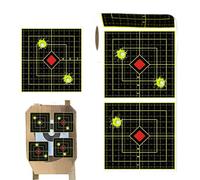 Splatter Target, 100 Sheets Reactive Target Stickers, 6 Inch Adhesive Reactive Fluorescent, Yellow Sticker for Bow Shot Practice, Peel Stick High Visibility Self-Adhesive