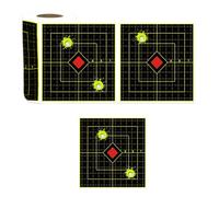Splatter Targets 100 Sheets Reactive Target Stickers 6 Inch Splatter Goal Burst Bright Fluorescent Yellow Portable Style, for Training, Practice, Outdoor Range, Indoor Range, Daily Use