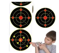 Splatter Targets 6 Inch - 100 Sheets Target Practice Stickers,6 Inch Splatter Adhesive Fluorescent Yellow Sticker Roll For Outdoor And Indoor Ranges