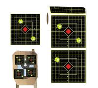 Splatter Targets Stickers - 100 Reactive Sheets, Splatter Goals with Bright Fluorescent Yellow, Training Aids, Archery Practice Target, Outdoor Indoor Practice Accessories