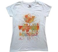Splattered Cotton T-Shirt Woodstock White XS