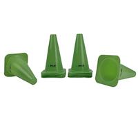 Splay Club Plastic Traffic Cones | Safety Cones for Field Practice, Outdoor Games, Fitness Training, Agility Set, Parking Markings | Cones with Waterproof Surface | Green Colour - Pack of 10
