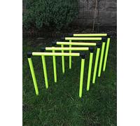 Splay Foldable Agility Training arc Hurdles | Speed Hurdle with Metal Spike Base | Suitable for sports, jumping, fitness & dog training | 18 Inches Height Set of 5