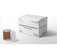 Splended Z Fold Hand Towels 2-Ply Pure Cellulose Paper - 250 Sheets x 12 Packs (Total 3,000 Sheets) | Soft & Absorbent Disposable Towels for Dispensers, Offices, Cafés, Schools | Fast Dispatch