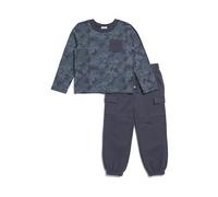 Splendid Boy's Scenic Route Camo Long-Sleeve Tee Shirt and Pant Set Clothing, Blue Camouflage, 3