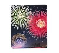 Splendid Fireworks Anti-wear Stitching, Textured Waterproof Computer Mouse pad with Anti-Slip Rubber Base, Suitable for laptops, Office and Home Gaming Mouse Pads. 7 x 8.6 in