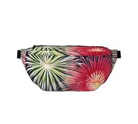 Splendid Fireworks Crossbody Waist Bag.Large Capacity, Waterproof And Dustproof, Secure Zipper, Suitable For Travel And Outdoor Activities., Black, One Size