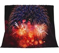 Splendid Fireworks Fleece Blanket, 3D Printing Throw Blanket 180x200 cm, Soft Fluffy Flannel Blankets for Kids Adults Child, for Bed, Sofa and Couch,