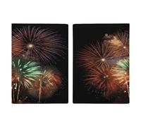 Splendid Fireworks Passport Holder Slim PU Leather Passports Wallet Portable Passports Protector Passport Cover