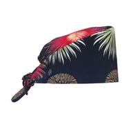 Splendid Fireworks Pattern Work hat - Super Sweat-Absorbent and Quick-Drying Fabric + Adjustable Design Black