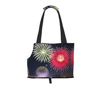 Splendid Fireworks Printed Pet Shoulder Bag, Specially Designed for Small Dogs and Cats, Multifunctional Shoulder and Handbag