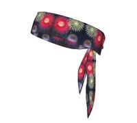 Splendid fireworks Printed sports headbands Fitness basketball running badminton mountaineering sports headbands